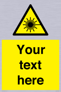 Custom Laser Hazard Sign